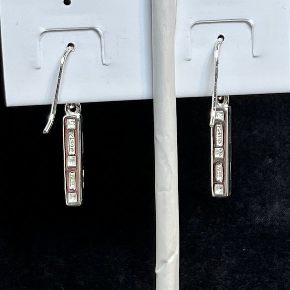 Sterling Silver With Abalone Shell Pierced Dangle Earrings Signed SU (3650) - Picture 4 of 5